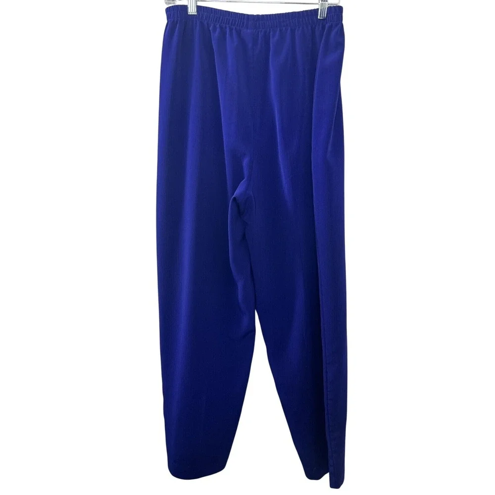 Jones of Dallas Womens Vintage Royal Blue 2 Piece Tunic‎ and Pants Set Size 14